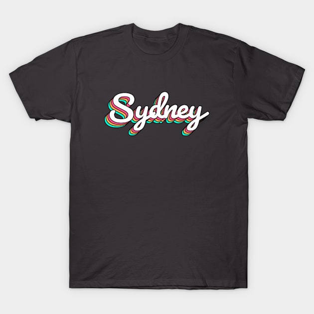 Sydney Australia Retro Script T-Shirt by modeoftravel